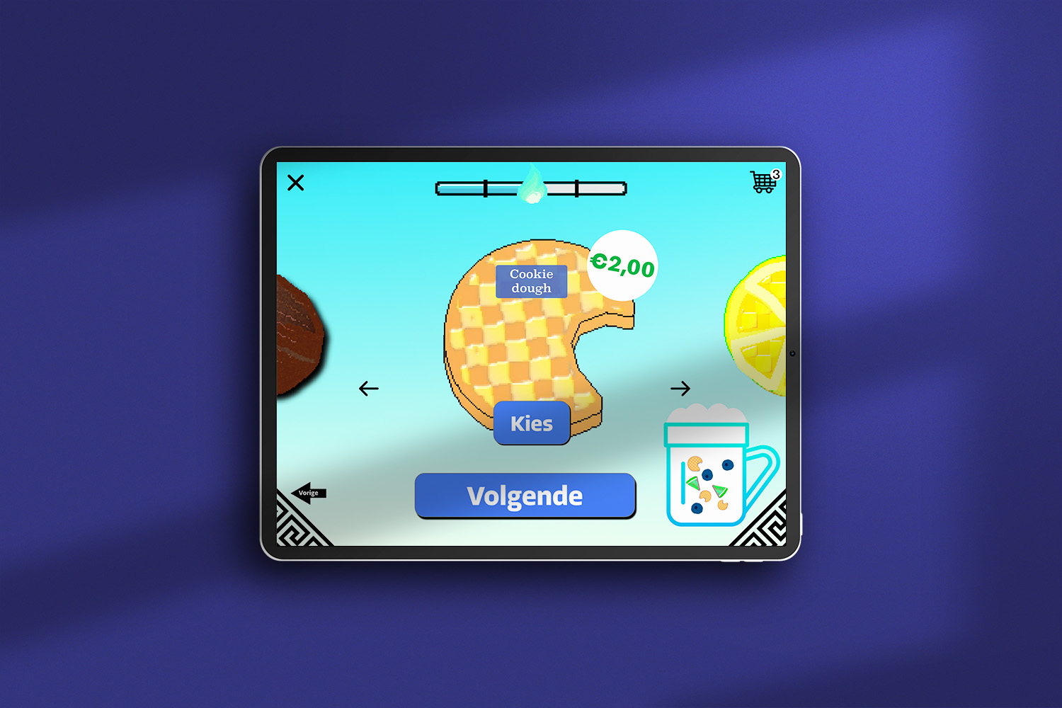 iPad met mijn Foodcourt app